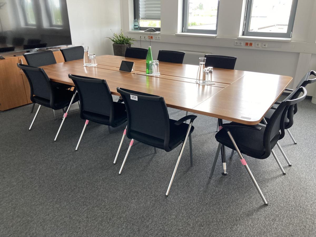 Konferenztisch, 4teilig, Ma&szlig;e: ca. 280 x 160 cm, Ma&szlig;e: ca. 300 x 160 cm