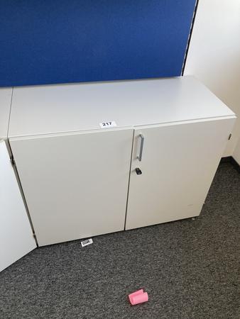 Aktenschrank, 2 Ordnerhöhen, Maße: ca. 100 x 45 x 80 cm Aktenschrank, 2 Ordnerhöhen, Maße: ca. 100 x 45 x 80 cm