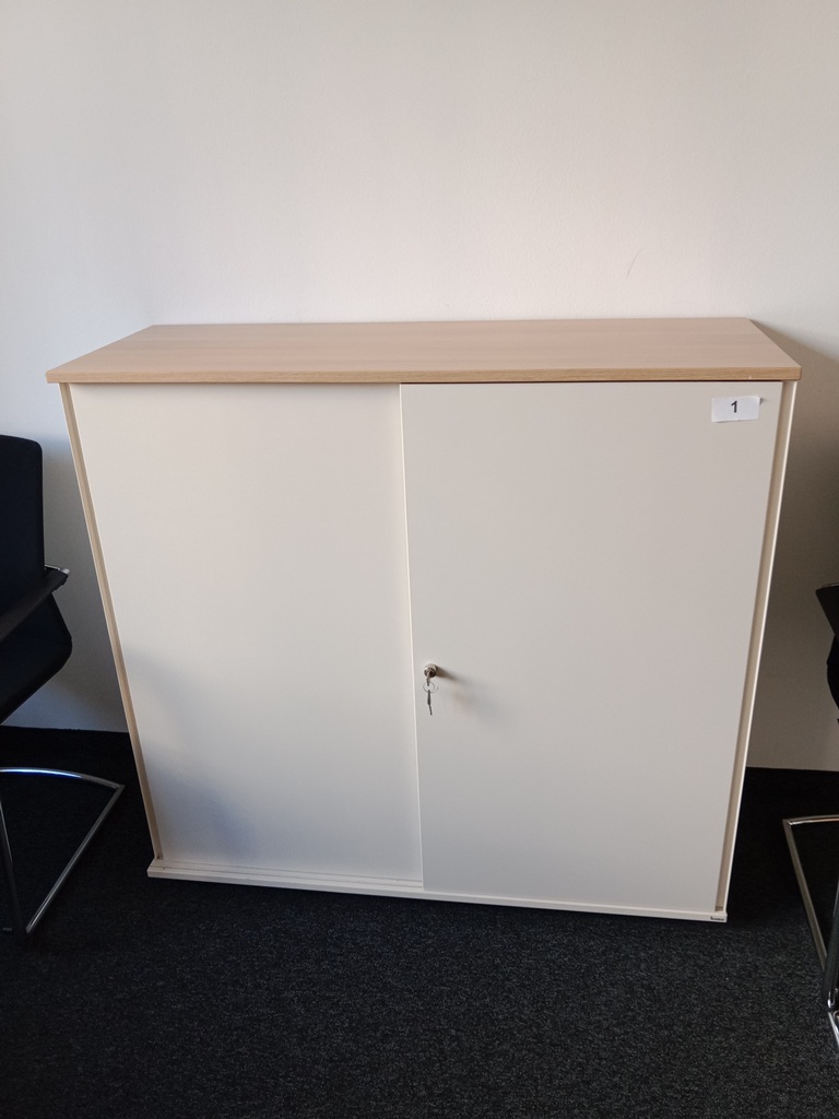 BENE Aktenschrank, 3 Ordnerh&ouml;hen, Ma&szlig;e B 120 x T 44 x H 113 cm