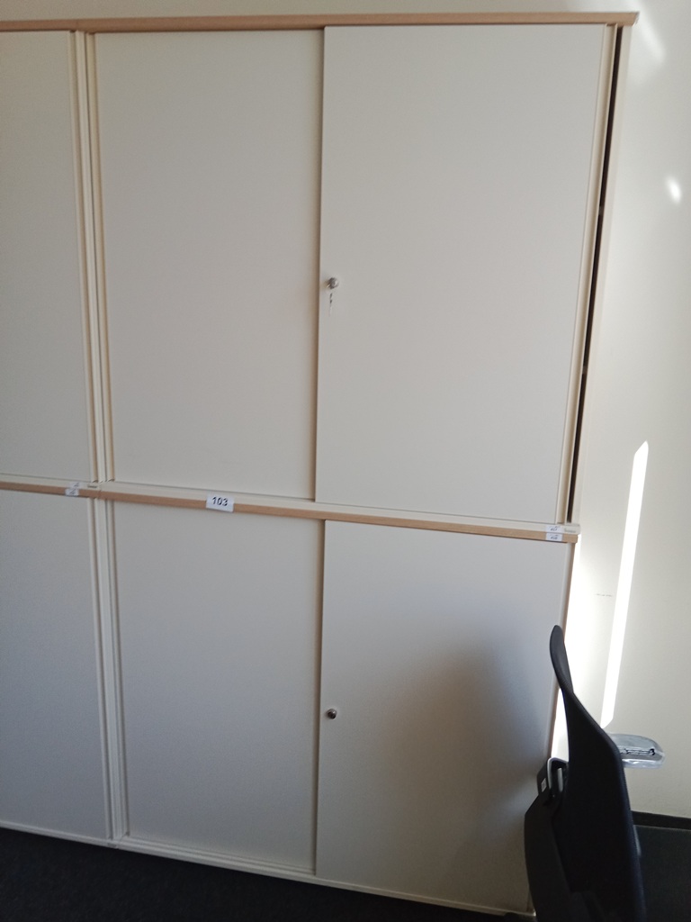 BENE Aktenschrank, 6 Ordnerh&ouml;hen, 2teilig, bestehend aus Ober- und Unterschrank, Ma&szlig;e gesamt ca. B 120 x T 44 x H 226 cm