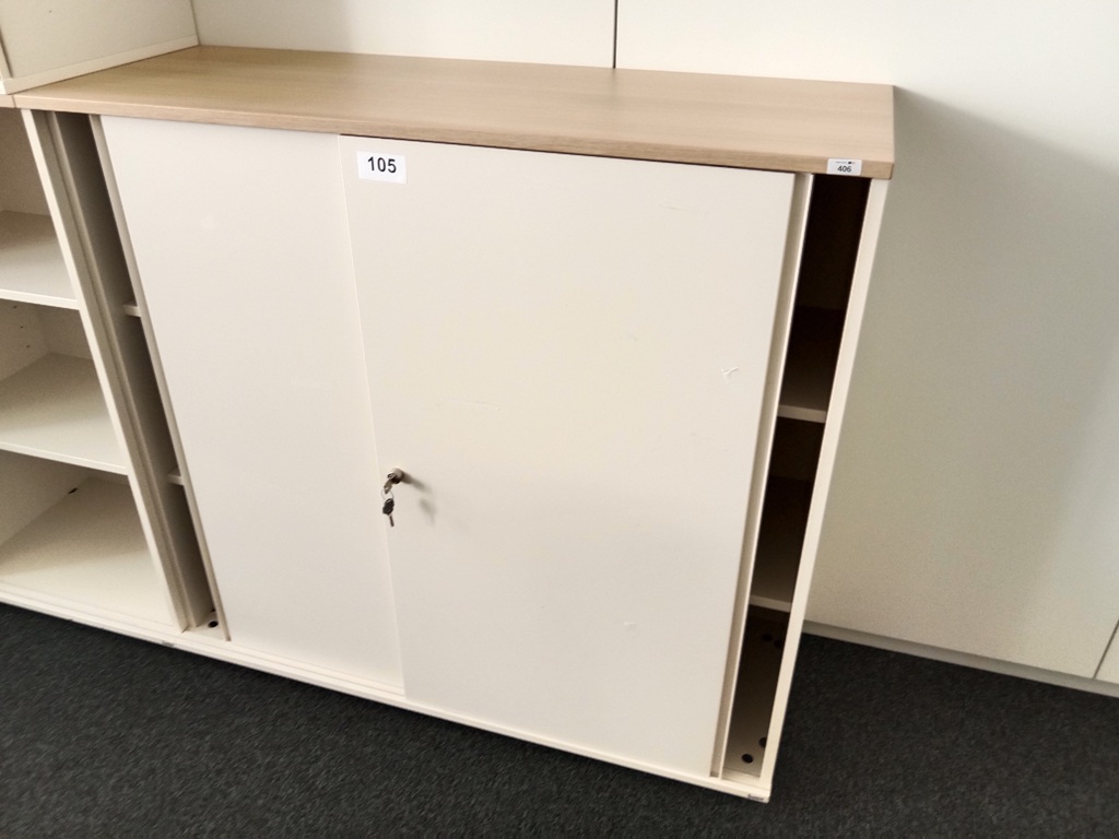 BENE Aktenschrank, 3 Ordnerh&ouml;hen, Ma&szlig;e B 120 x T 44 x H 113 cm