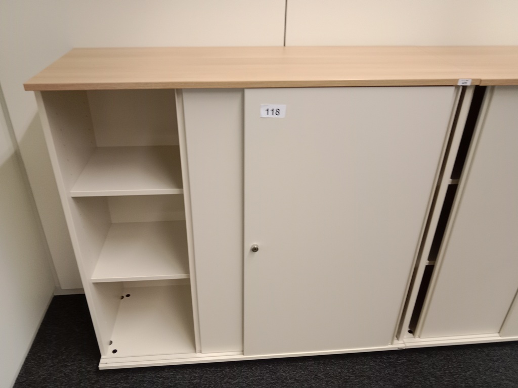 BENE Aktenschrank, 3 Ordnerh&ouml;hen, Ma&szlig;e B 120 x T 44 x H 113 cm