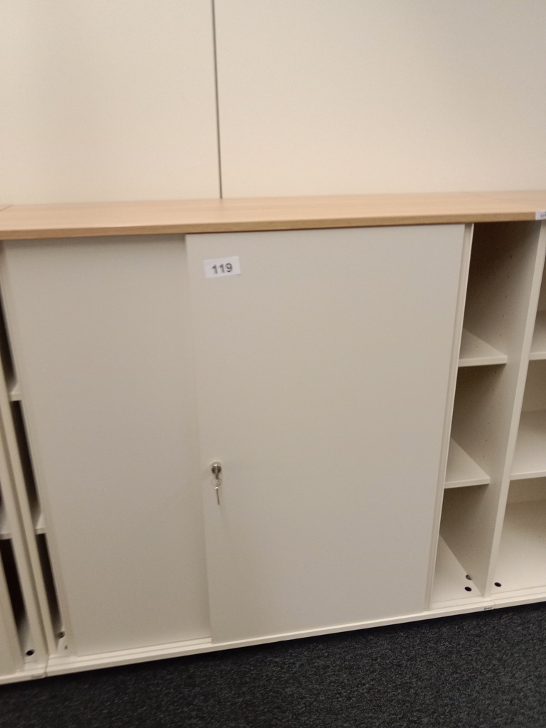 BENE Aktenschrank, 3 Ordnerh&ouml;hen, Ma&szlig;e B 120 x T 44 x H 113 cm