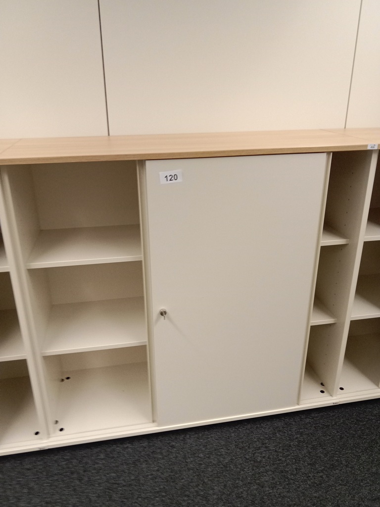 BENE Aktenschrank, 3 Ordnerh&ouml;hen, Ma&szlig;e B 120 x T 44 x H 113 cm