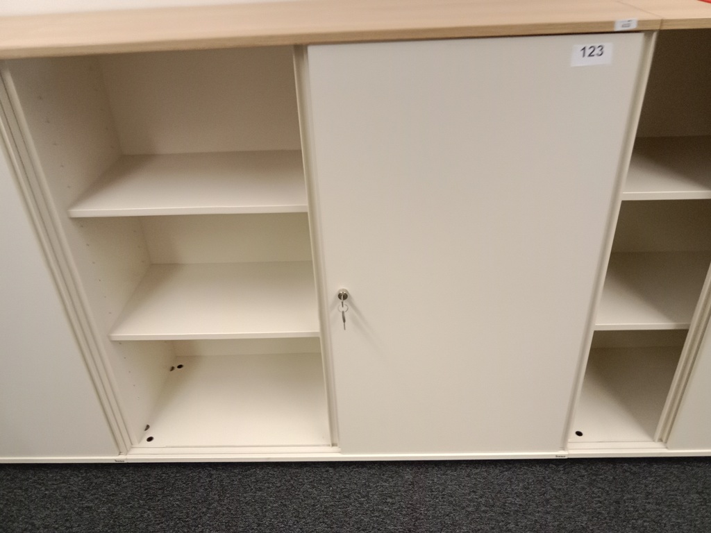 BENE Aktenschrank, 3 Ordnerh&ouml;hen, Ma&szlig;e B 120 x T 44 x H 113 cm
