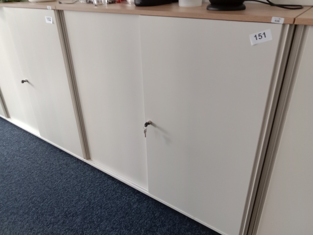 BENE Aktenschrank, 3 Ordnerh&ouml;hen, Ma&szlig;e B 120 x T 44 x H 113 cm