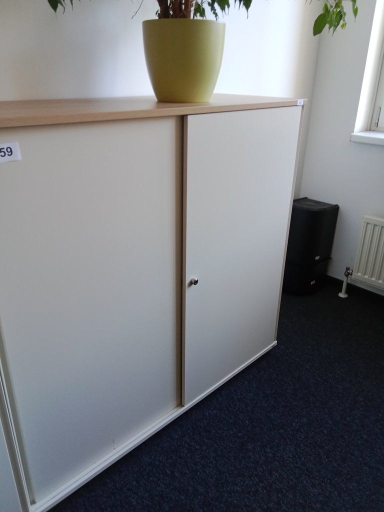 BENE Aktenschrank, 3 Ordnerh&ouml;hen, Ma&szlig;e B 120 x T 44 x H 113 cm