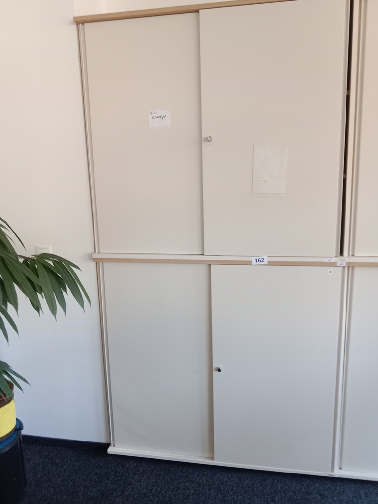 BENE Aktenschrank, 6 Ordnerh&ouml;hen, 2teilig, bestehend aus Ober- und Unterschrank, Ma&szlig;e gesamt ca. B 120 x T 44 x H 226 cm