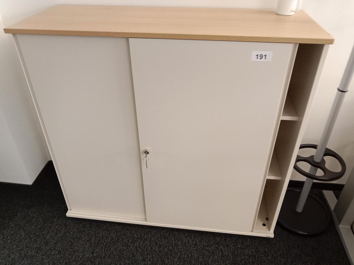BENE Aktenschrank, 3 Ordnerh&ouml;hen, Ma&szlig;e B 120 x T 44 x H 113 cm