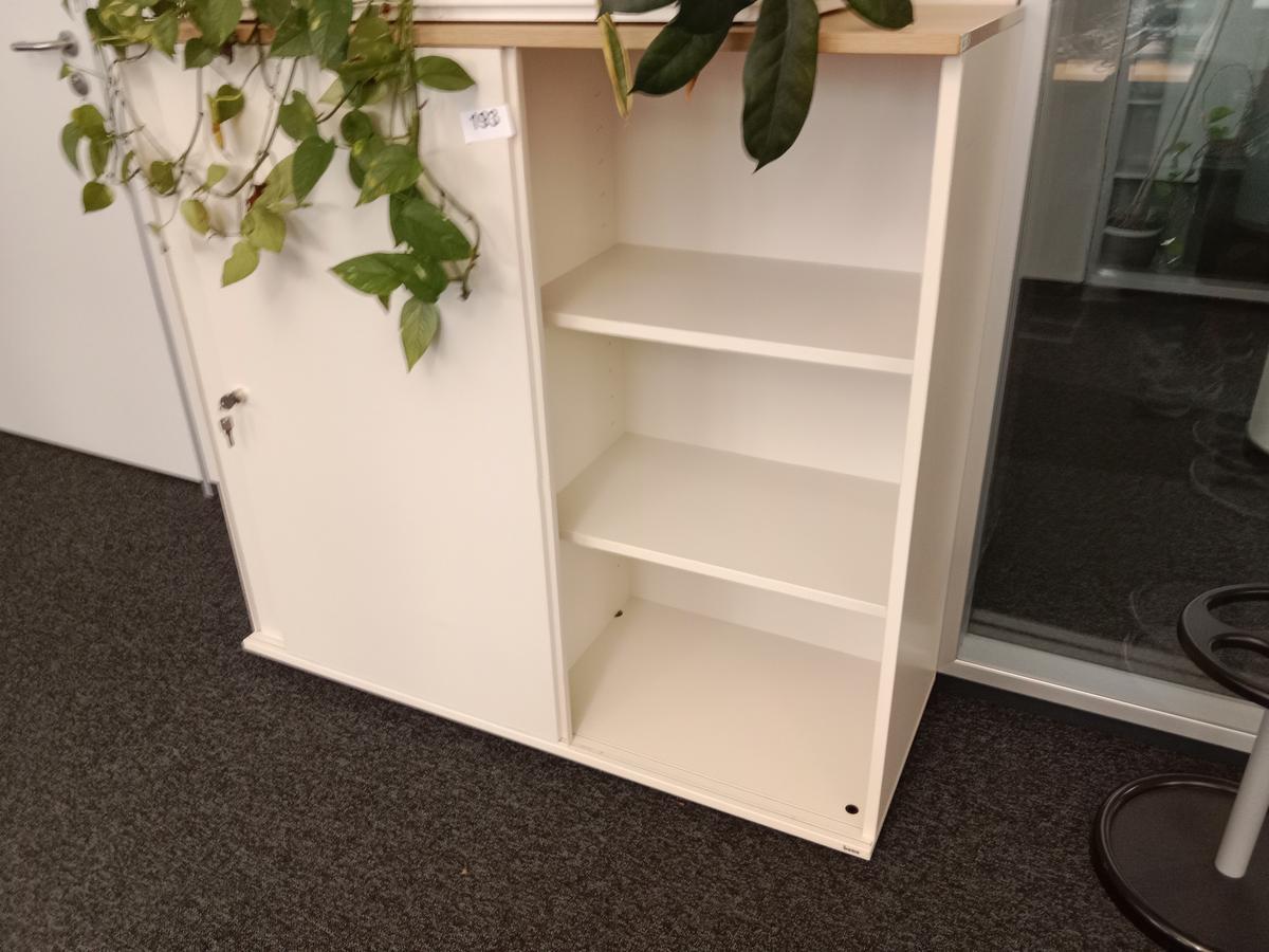 BENE Aktenschrank, 3 Ordnerh&ouml;hen, Ma&szlig;e B 120 x T 44 x H 113 cm