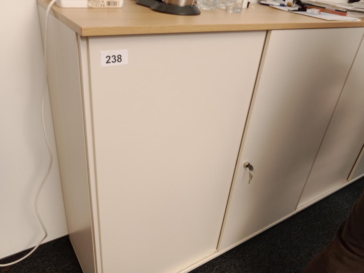 BENE Aktenschrank, 3 Ordnerh&ouml;hen, Ma&szlig;e B 120 x T 44 x H 113 cm