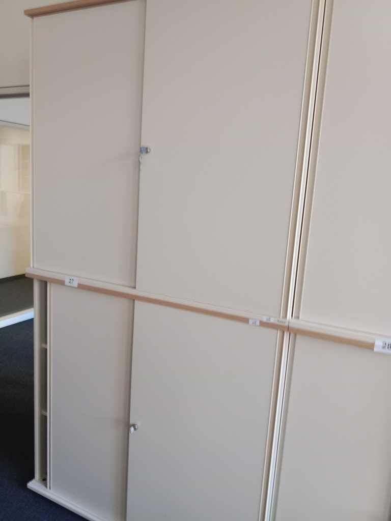 BENE Aktenschrank, 6 Ordnerh&ouml;hen, 2teilig, bestehend aus Ober- und Unterschrank, Ma&szlig;e gesamt ca. B 120 x T 44 x H 226 cm