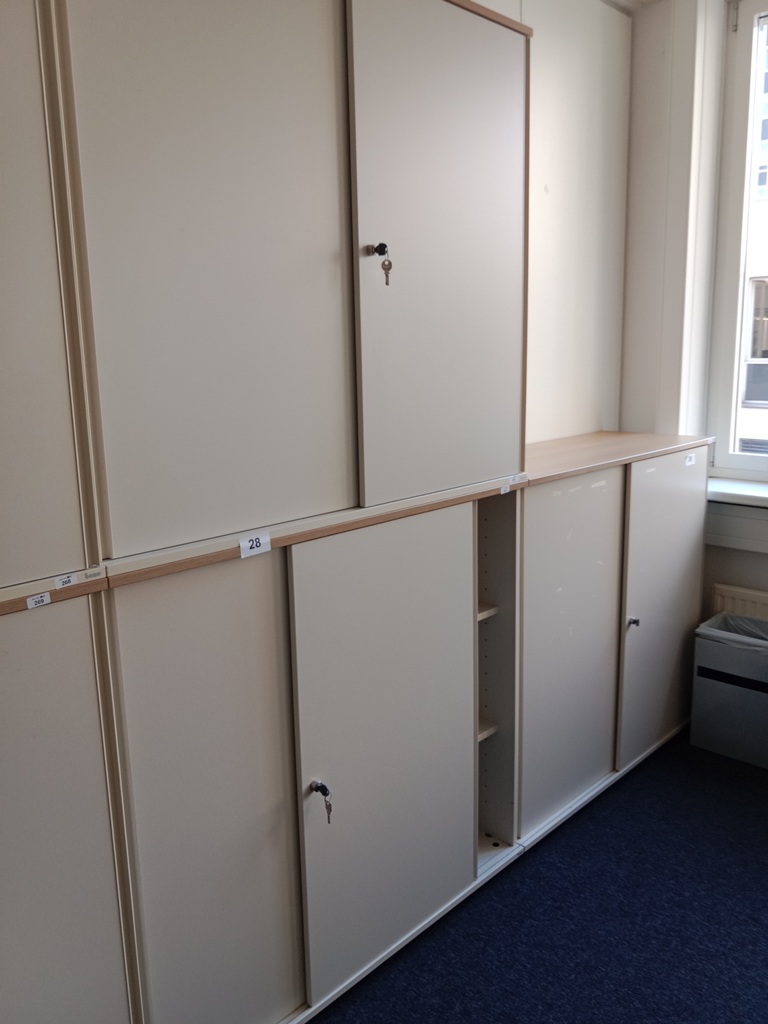 BENE Aktenschrank, 6 Ordnerh&ouml;hen, 2teilig, bestehend aus Ober- und Unterschrank, Ma&szlig;e gesamt ca. B 120 x T 44 x H 226 cm?d=2026-09-02 17:22:18