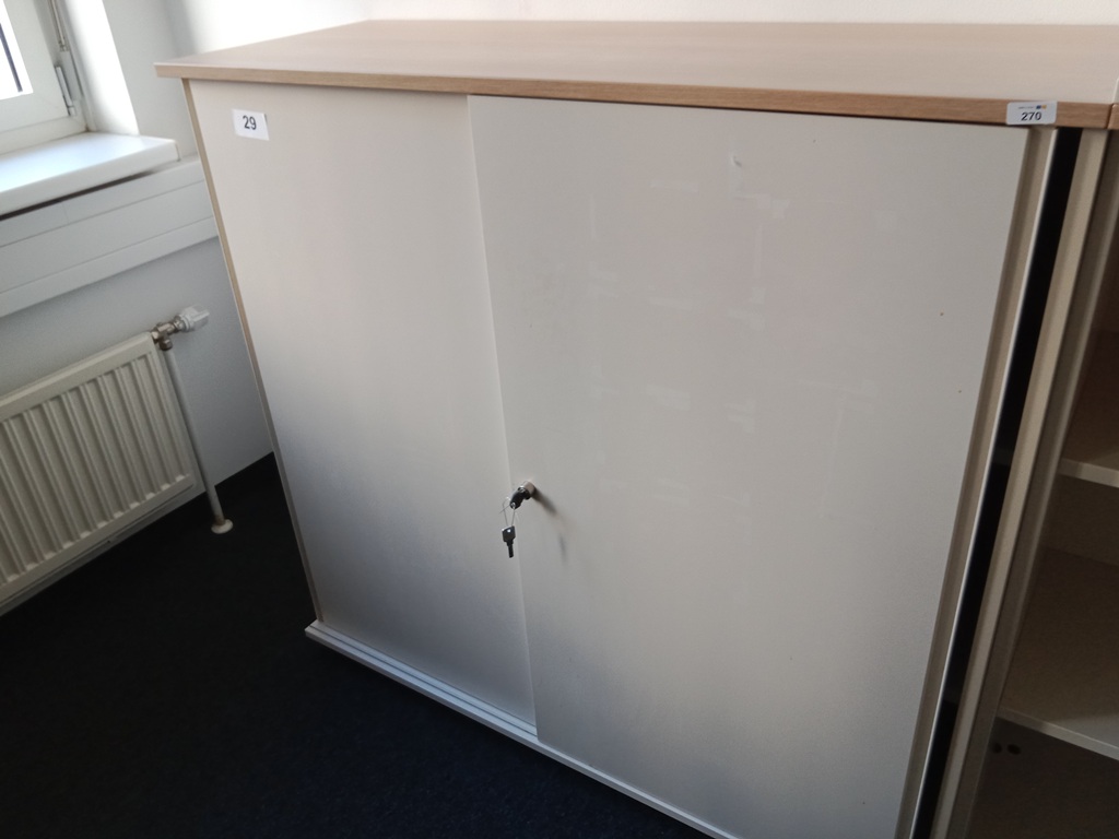 BENE Aktenschrank, 3 Ordnerh&ouml;hen, Ma&szlig;e B 120 x T 44 x H 113 cm