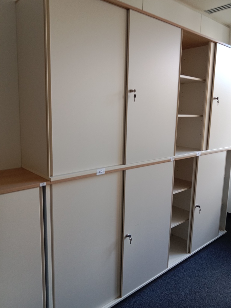 BENE Aktenschrank, 6 Ordnerh&ouml;hen, 2teilig, bestehend aus Ober- und Unterschrank, Ma&szlig;e gesamt ca. B 120 x T 44 x H 226 cm