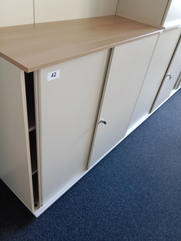 BENE Aktenschrank, 3 Ordnerh&ouml;hen, Ma&szlig;e B 120 x T 44 x H 113 cm