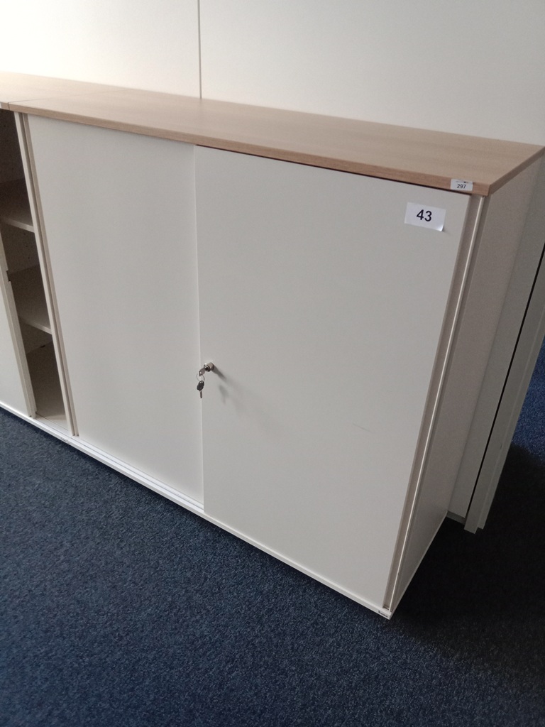 BENE Aktenschrank, 3 Ordnerh&ouml;hen, Ma&szlig;e B 120 x T 44 x H 113 cm