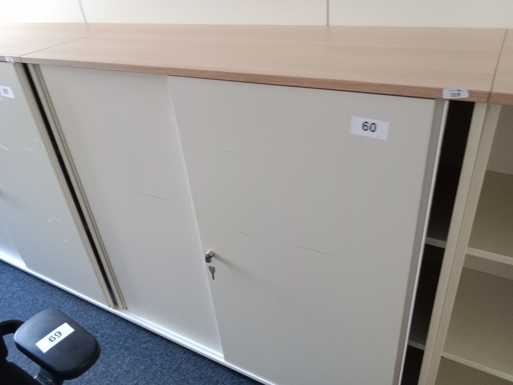 BENE Aktenschrank, 3 Ordnerh&ouml;hen, Ma&szlig;e B 120 x T 44 x H 113 cm