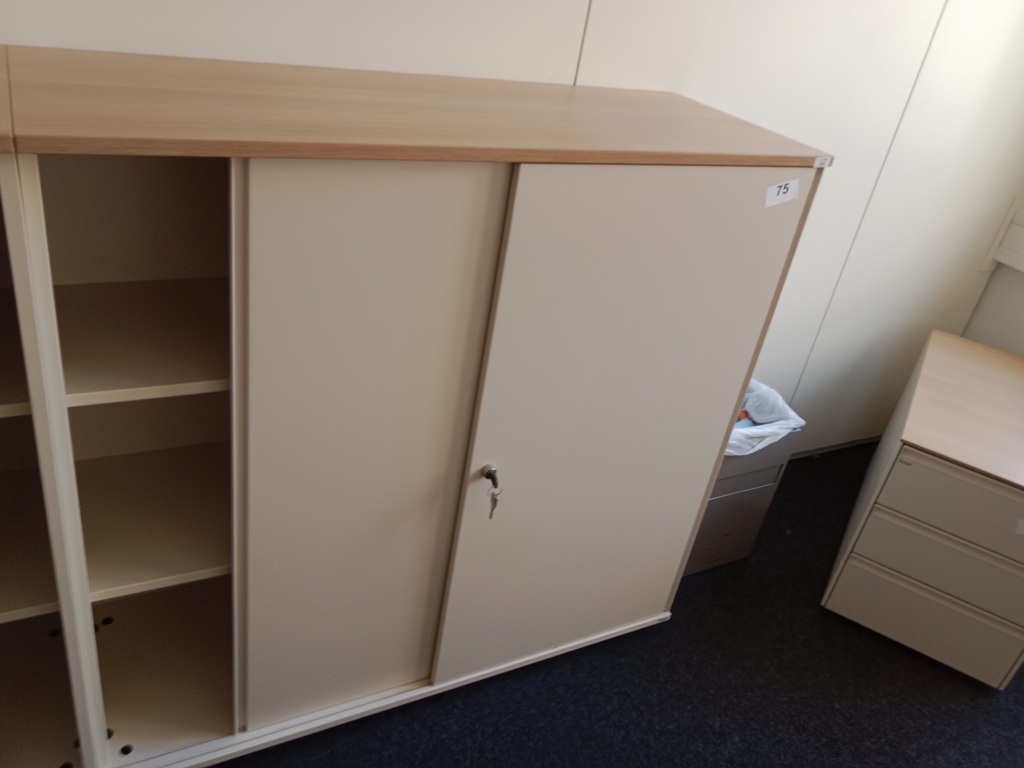 BENE Aktenschrank, 3 Ordnerh&ouml;hen, Ma&szlig;e B 120 x T 44 x H 113 cm