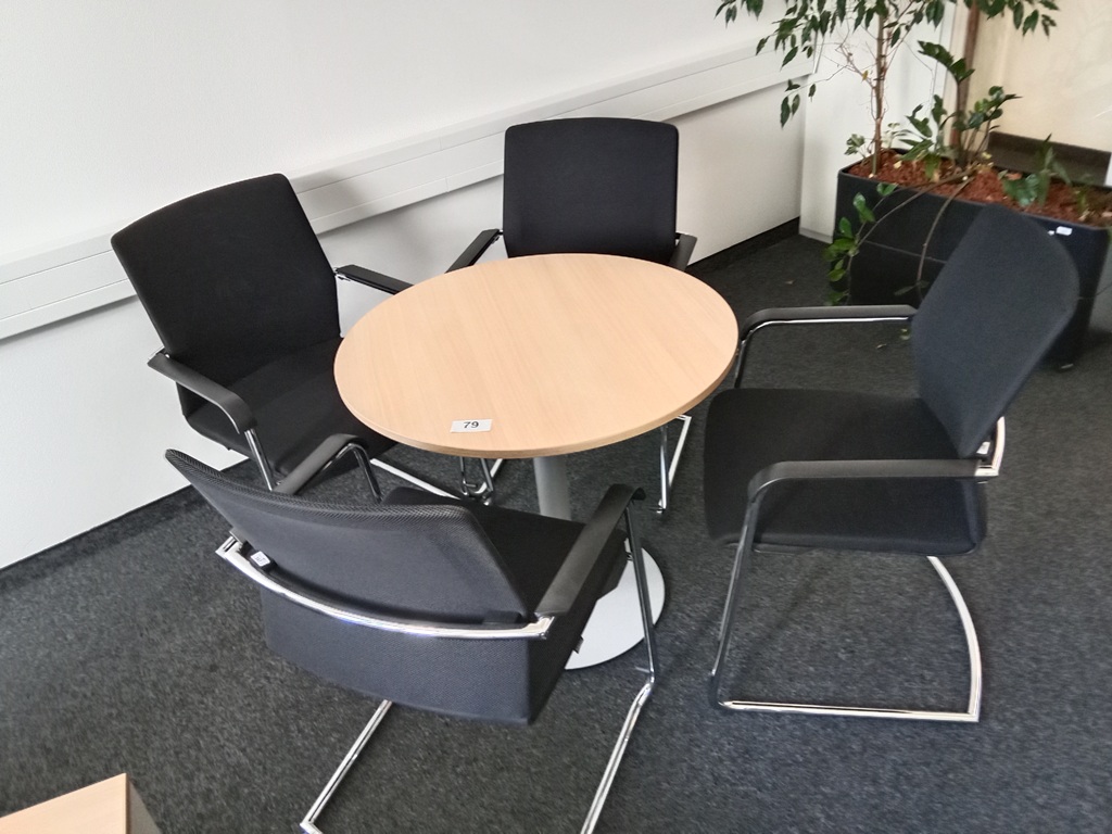 Besprechungstisch DM 80 cm inkl. 4 Stk. Besprechungsst&uuml;hlen?d=2026-09-02 17:25:17