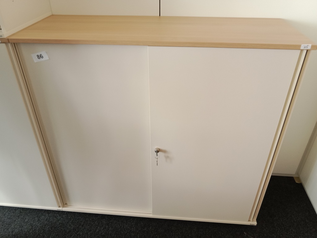 BENE Aktenschrank, 3 Ordnerh&ouml;hen, Ma&szlig;e B 120 x T 44 x H 113 cm