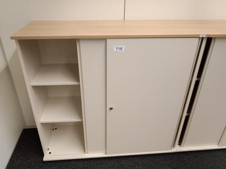 BENE Aktenschrank, 3 Ordnerhöhen, Maße B 120 x T 44 x H 113 cm BENE Aktenschrank, 3 Ordnerhöhen, Maße B 120 x T 44 x H 113 cm
