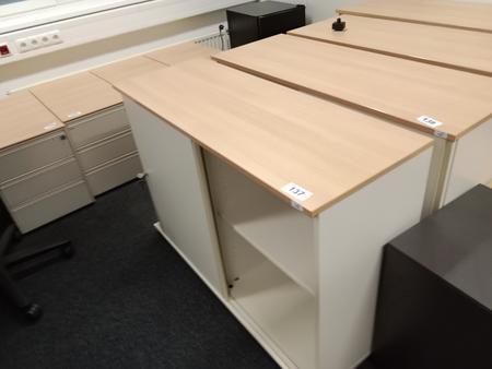 BENE Aktenschrank, 3 Ordnerhöhen, Maße B 120 x T 44 x H 113 cm BENE Aktenschrank, 3 Ordnerhöhen, Maße B 120 x T 44 x H 113 cm