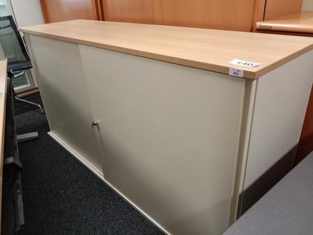BENE Aktenschrank, 2 Ordnerhöhen, Maße B 160 x T 44 x H 83 cm BENE Aktenschrank, 2 Ordnerhöhen, Maße B 160 x T 44 x H 83 cm