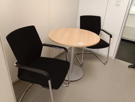 Besprechungstisch DM 80 cm inkl. 2 Stk. Besprechungsstühlen Besprechungstisch DM 80 cm inkl. 2 Stk. Besprechungsstühlen