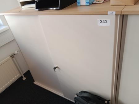 BENE Aktenschrank, 3 Ordnerhöhen, Maße B 120 x T 44 x H 113 cm BENE Aktenschrank, 3 Ordnerhöhen, Maße B 120 x T 44 x H 113 cm
