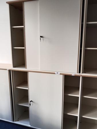 BENE Aktenschrank, 6 Ordnerhöhen, 2teilig, bestehend aus Ober- und Unterschrank, Maße gesamt ca. B 120 x T 44 x H 226 cm BENE Aktenschrank, 6 Ordnerhöhen, 2teilig, bestehend aus Ober- und Unterschrank, Maße gesamt ca. B 120 x T 44 x H 226 cm