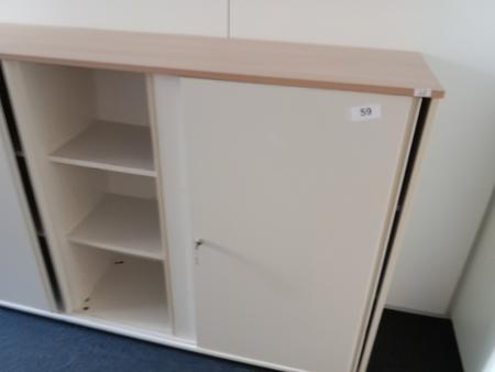 BENE Aktenschrank, 3 Ordnerhöhen, Maße B 120 x T 44 x H 113 cm BENE Aktenschrank, 3 Ordnerhöhen, Maße B 120 x T 44 x H 113 cm