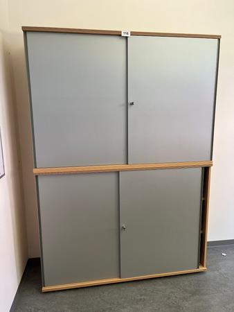 Aktenschrank-Kombination, 2teilig, bestehend aus Ober- und Unterschrank, Maße jeweils 160 x 45 x 110 cm, 6 OH Aktenschrank-Kombination, 2teilig, bestehend aus Ober- und Unterschrank, Maße jeweils 160 x 45 x 110 cm, 6 OH