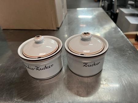 ca. 60teiliges Zucker- und Marmelade Keramikbecherk�nnchen-Set f�r Fr�hst�ck