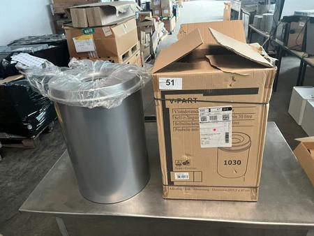 V-Part selbstl�schender Papierkorb, 30 L, neu
