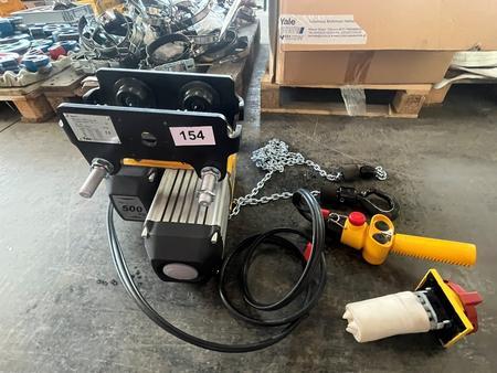 Columbus Elektrokettenzug, 500 kg Traglast, BJ 2020 mit Yale Konsole Tragf�higkeit 1000 kg