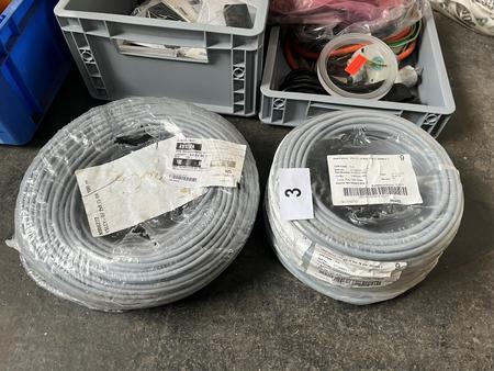 2 Rollen Stromkabel YSLCY-JZ 5 x 0,75, 4 KG + PVC Steuerleiste YSLCY-OC 2 X 075
