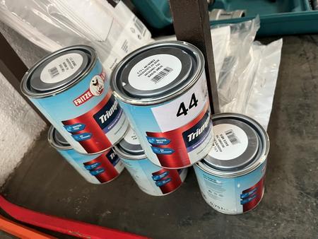 5 Dosen Emaillelack gl�nzend wei�, 0,75 l