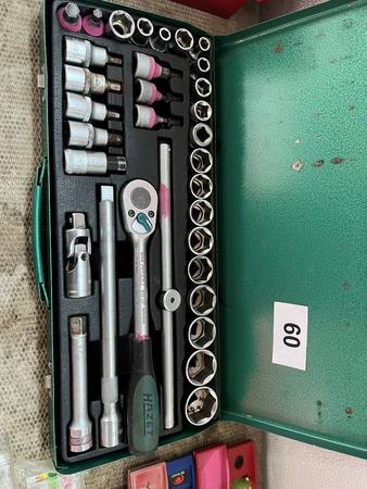 Halbzoll Stecknussensatz in Kassette Fab. Hazet