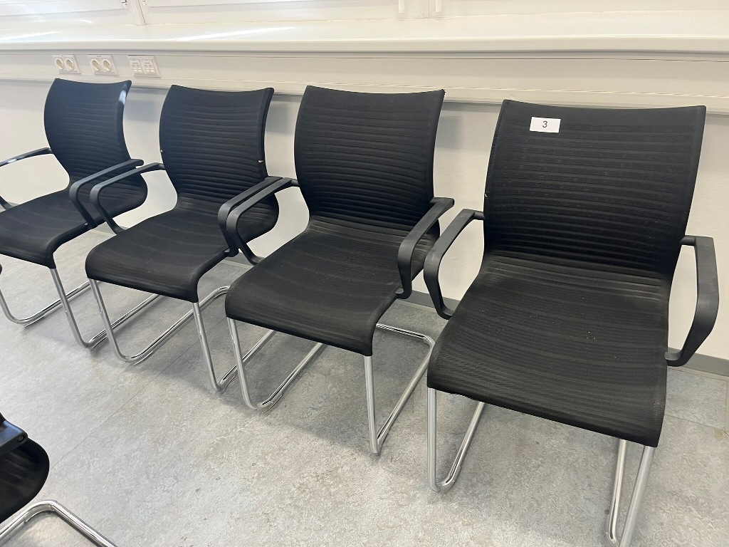 4 Stk. Besprechungsst&uuml;hle in Schwarz
