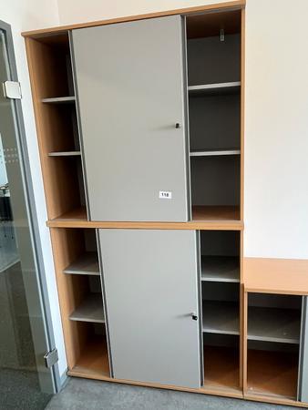 Hali Aktenschrank-Kombination, 2teilig, bestehend aus Ober- und Unterschrank je 120 x 45 x 110 cm