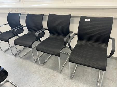 4 Stk. Besprechungsst�hle in Schwarz