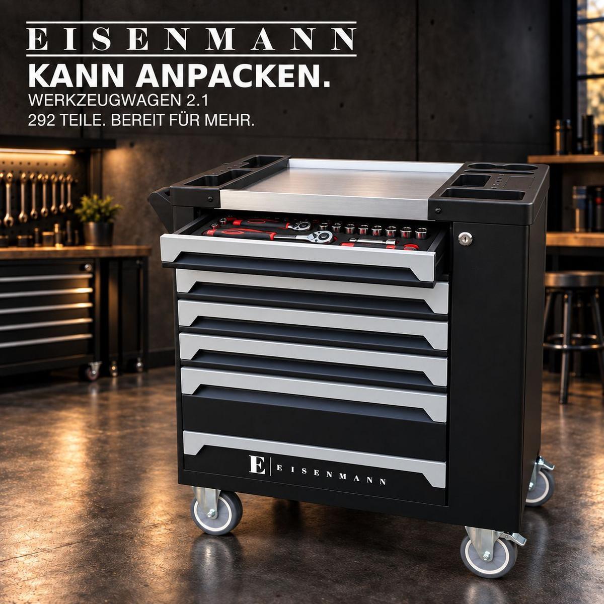 Werkzeugwagen 2.1 best&uuml;ckt � schwarz/silber