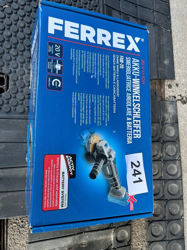 Ferrex Akku-Winkelschleifer Typ FAW-20