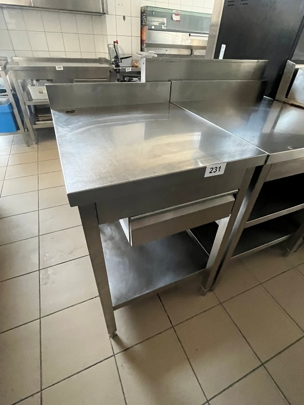 Edelstahl Arbeitstisch ca. 60/69/87 cm?d=2026-10-23 14:16:03