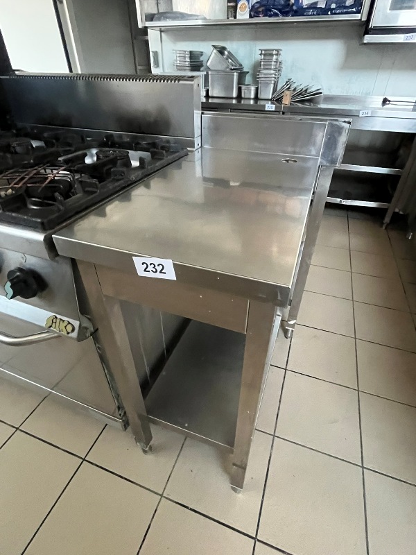 Edelstahl Arbeitstisch ca.40/69/87 cm