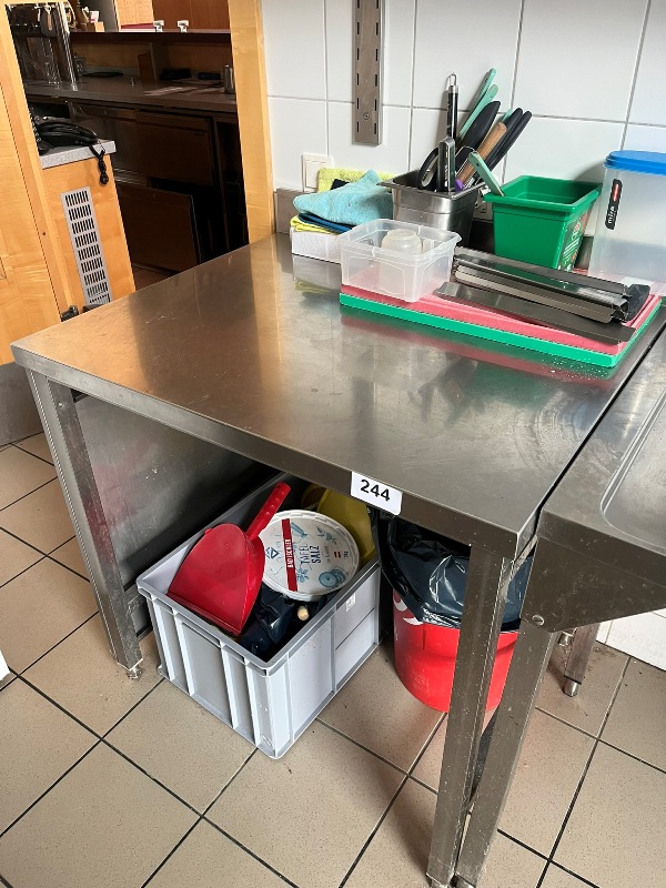 Edelstahl Arbeitstisch ca. 90/69 cm