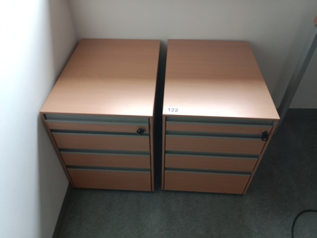 2 Stk. Hali Rollcontainer, ca. 43 x 60 x 55 cm