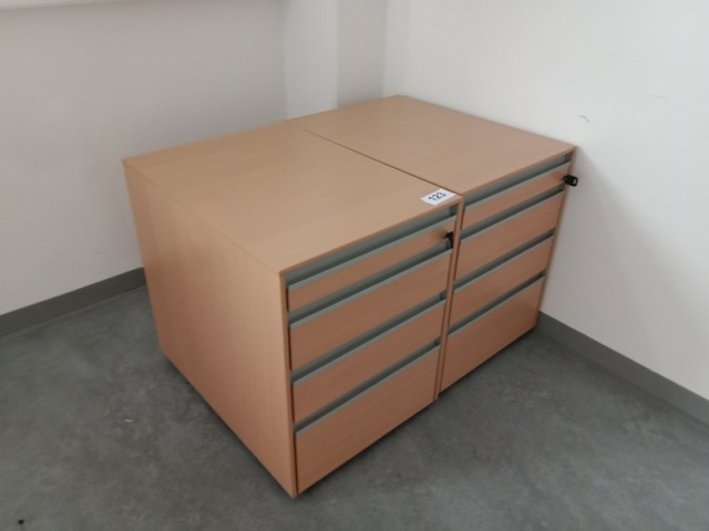 2 Stk. Hali Rollcontainer, ca. 43 x 60 x 55 cm