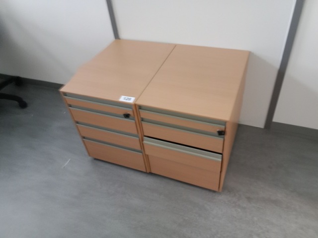 2 Stk. Hali Rollcontainer, ca. 43 x 60 x 55 cm